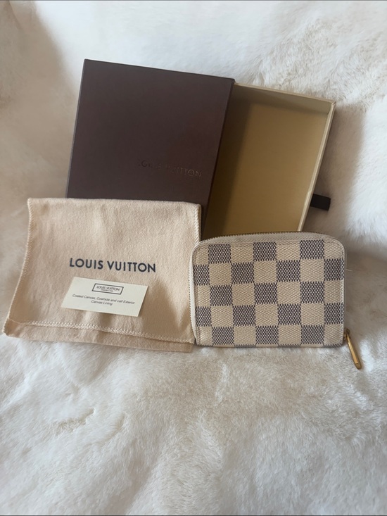 Louis Vuitton Accessories - Louis Vuitton Damier Azur Zipped Wallet and coin pouch - Beige & Grey